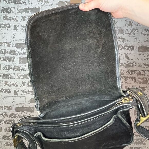 Coach | vintage black leather crossbody bag as is - Picture 11 of 14